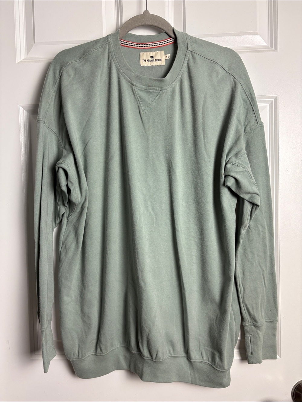 The Normal Brand Light Sage Green Puremeso Crewneck Sweatshirt